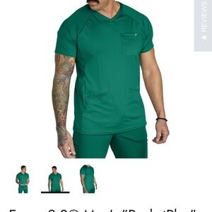 Fitscrubs Men’s multi pocket XS Hunter Green